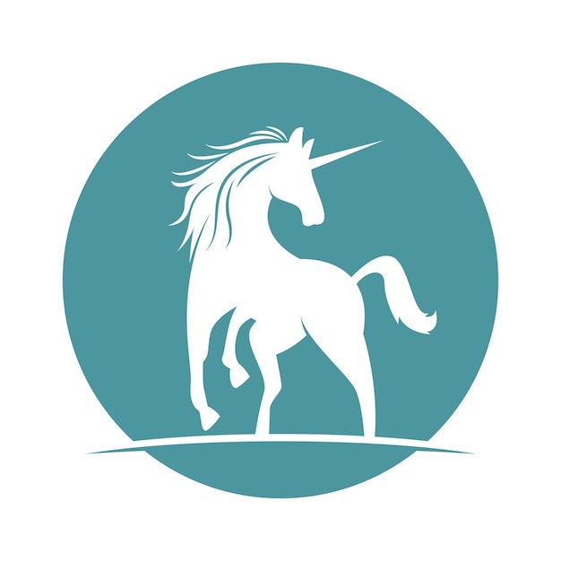 Eenhoorn logo pictogram ontwerp illustratie