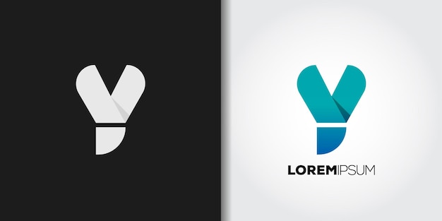 Eenvoudig abstract letter y-logo