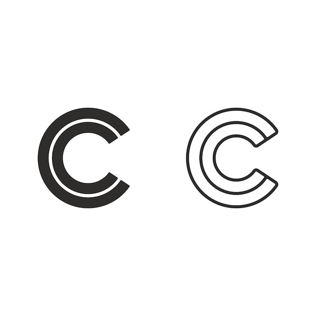 Eenvoudig beginletter C-logo