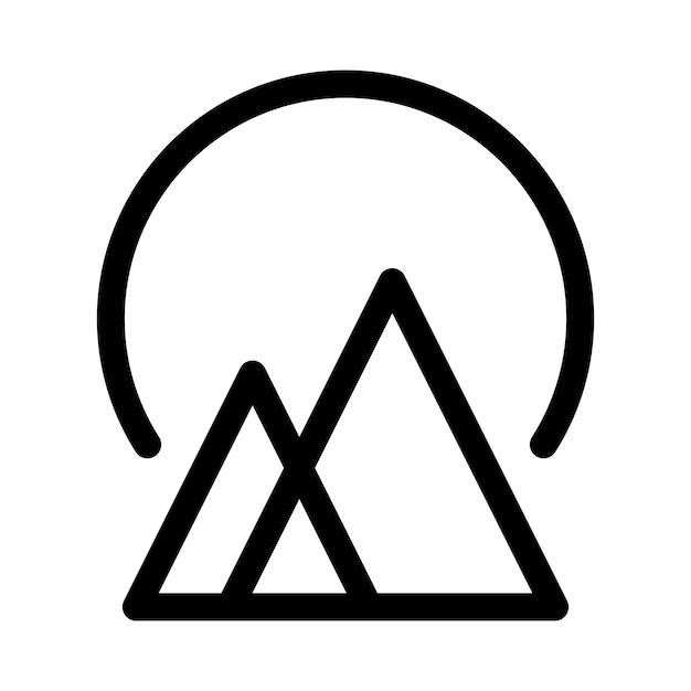 eenvoudig berglogo-ontwerp