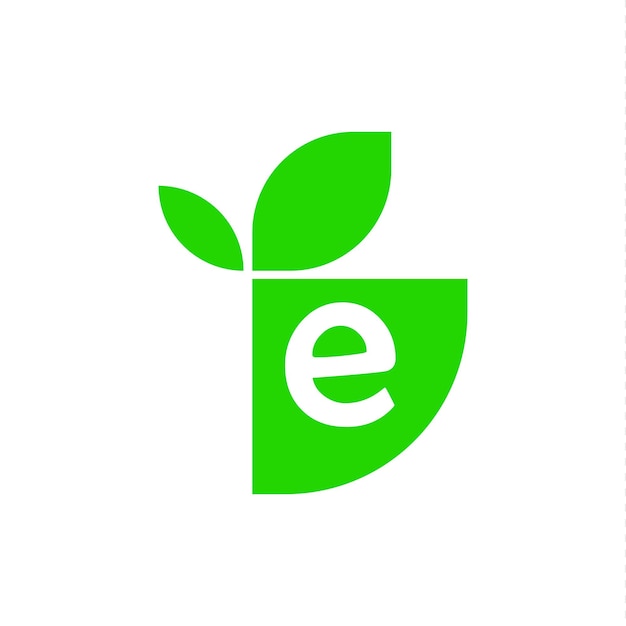 eenvoudig bladvormig milieuvriendelijk logo