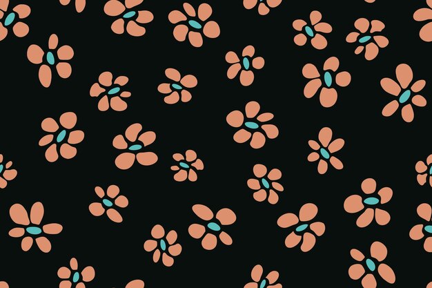Eenvoudig bloemen naadloos patroon vector weefsel print ontwerp rusti