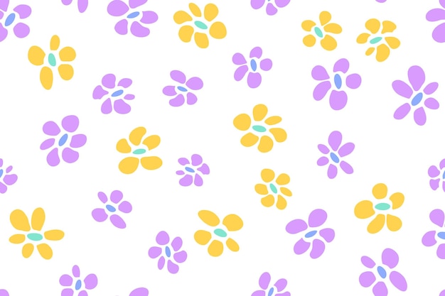 Eenvoudig bloemen naadloos patroon vector weefsel print ontwerp Rusti