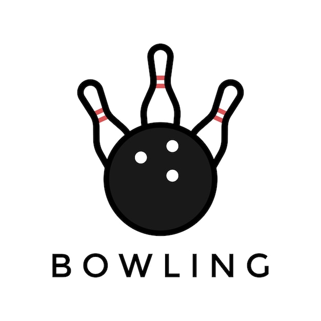 Eenvoudig bowling logo ontwerpen concept