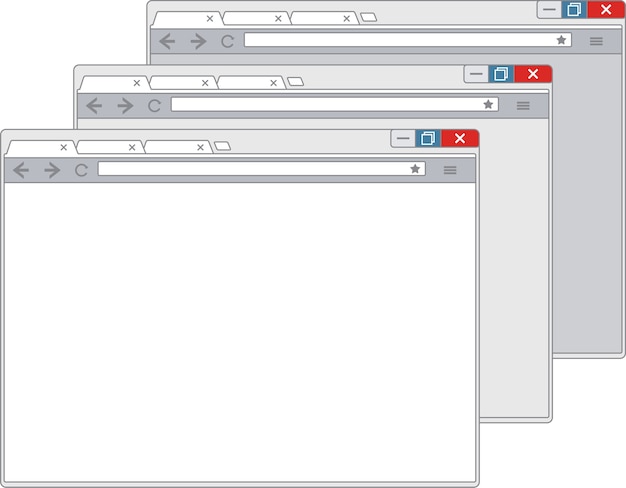 Eenvoudig browservenster op witte achtergrond.