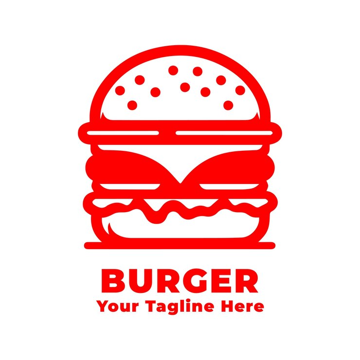 Eenvoudig Burger Vector Design Logo