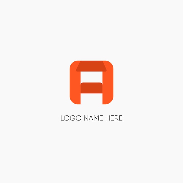 Eenvoudig creatief uniek A Letter vector logo-ontwerp Premium Vector