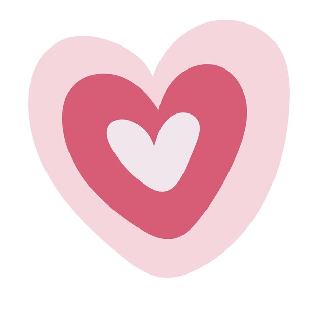 Eenvoudig doodle hart met de hand getekend hart geïsoleerd op witte achtergrond Symbool van Valentijnsdag Vector illustratie