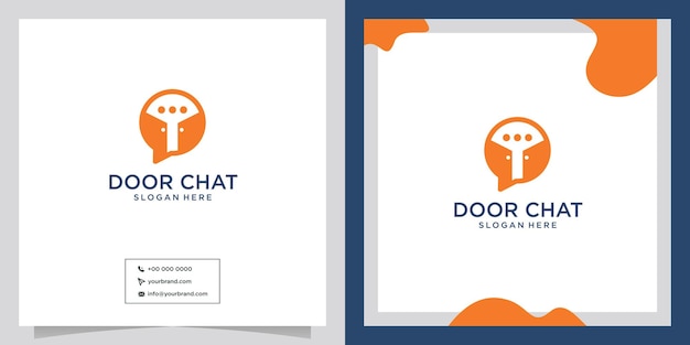 Eenvoudig Door Talk-logo-ontwerp