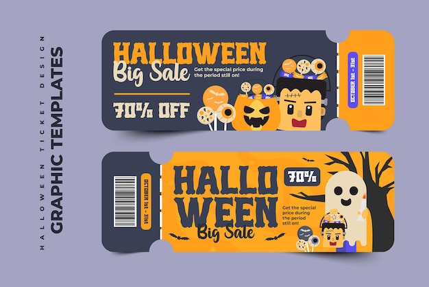 Eenvoudig en elegant halloween-grafisch ontwerpsjabloon dat gemakkelijk aan te passen is