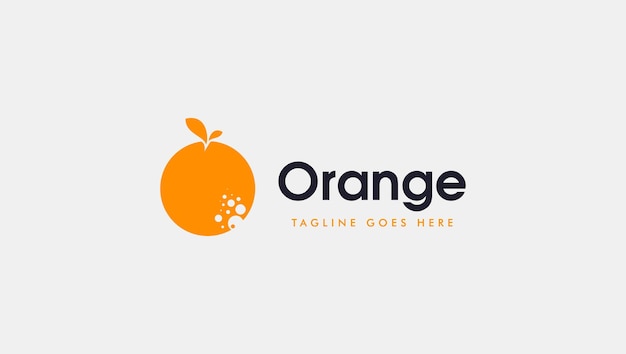 Eenvoudig en elegant oranje logo