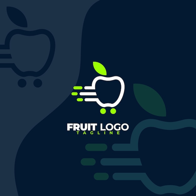 Vector eenvoudig en modern fruitlogo