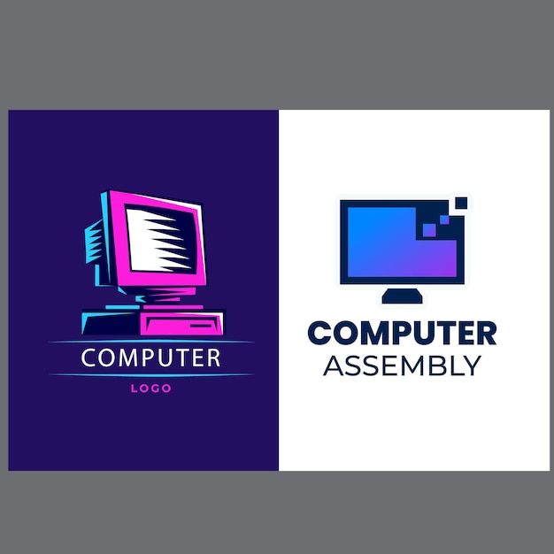 Eenvoudig en modern logo voor een technologiebedrijf, een computerwinkel of een communicatiebedrijf