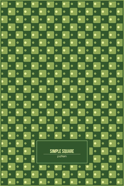 eenvoudig en uniek vierkant patroon met groene graskleuren als achtergrond