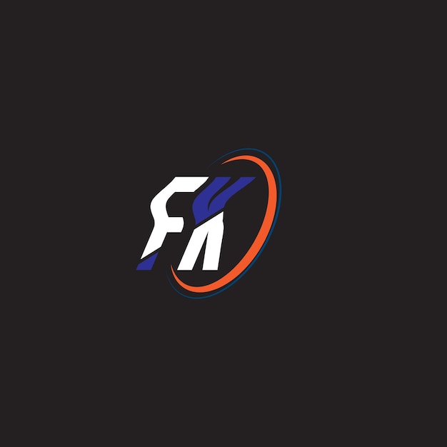 Eenvoudig FK-tekstlogo-ontwerp