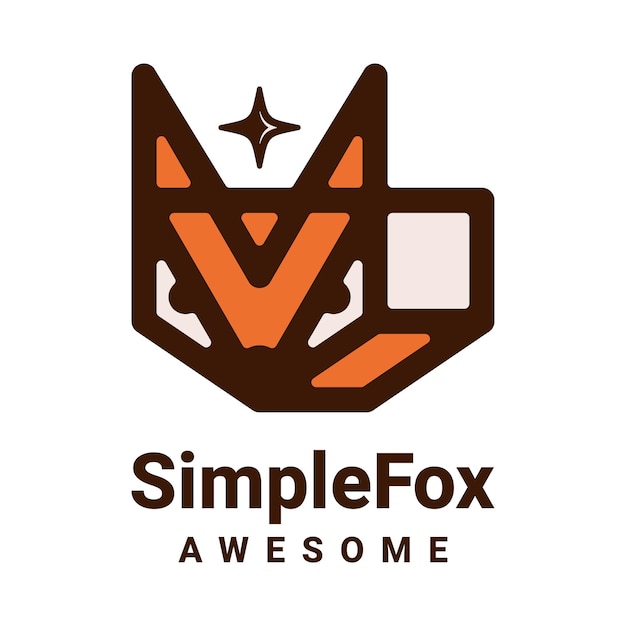 Vector eenvoudig fox-logo