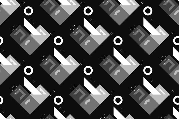 eenvoudig geometrisch naadloos patroon met zwart-witte kleur
