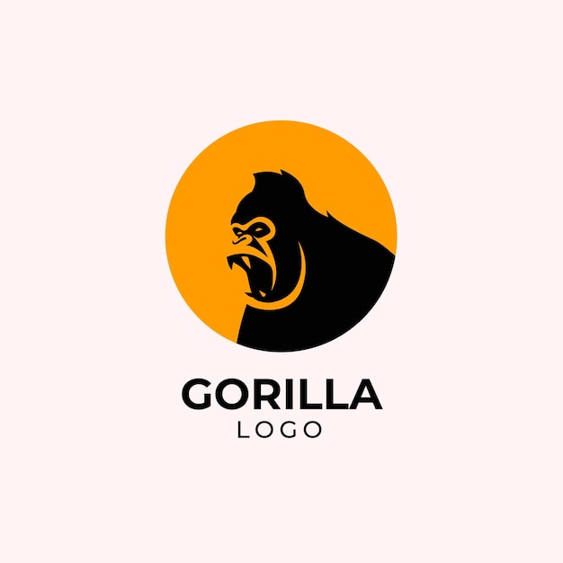 Eenvoudig gorilla-logo-ontwerp