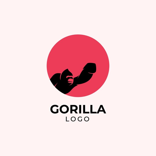 Vector eenvoudig gorilla-logo-ontwerp