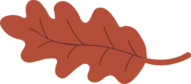Vector eenvoudig herfstblad in rode kleur herfstontwerpelement vectorillustratie