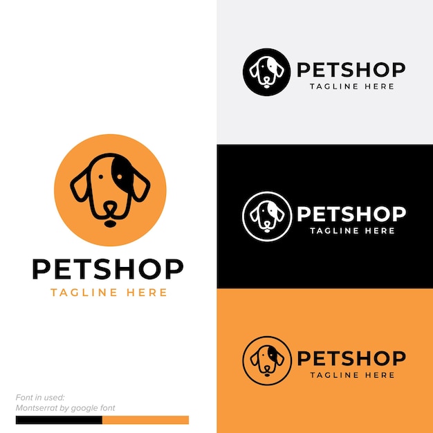 eenvoudig hond dierenwinkel symbool pictogram vector logo