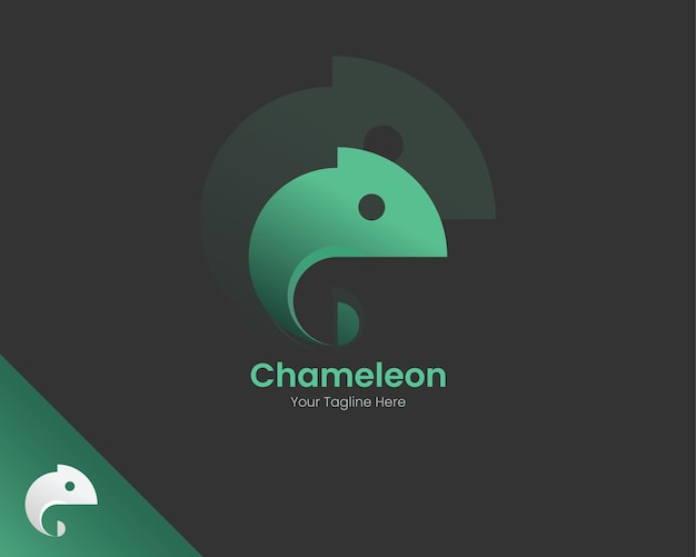 Eenvoudig kameleon-logo-ontwerp