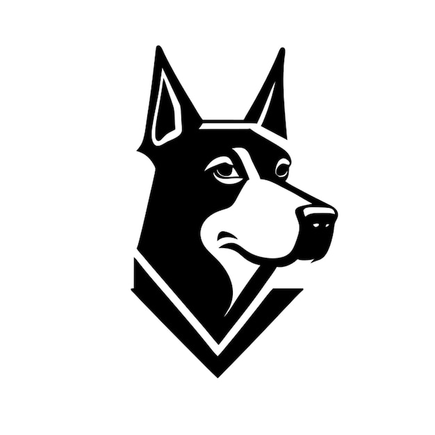 Vector eenvoudig kubisme cane corso hond logo mascotte vector illustratie cartoon