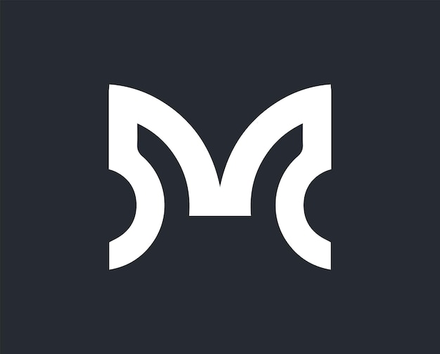 Vector eenvoudig letter m-logo