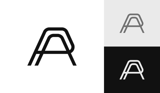 Eenvoudig letter PA eerste monogram logo ontwerp