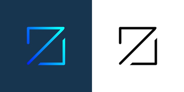 Vector eenvoudig letter z-logo-ontwerp met volledige kleurconcept premium vector