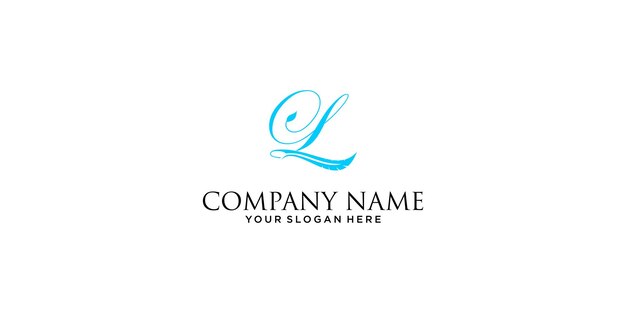 Eenvoudig logo-ontwerp met de letter L met een modern concept premium vector