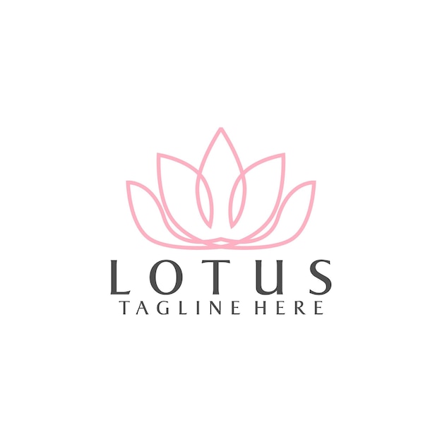 Eenvoudig logo van lotus stock vector voor business en branding