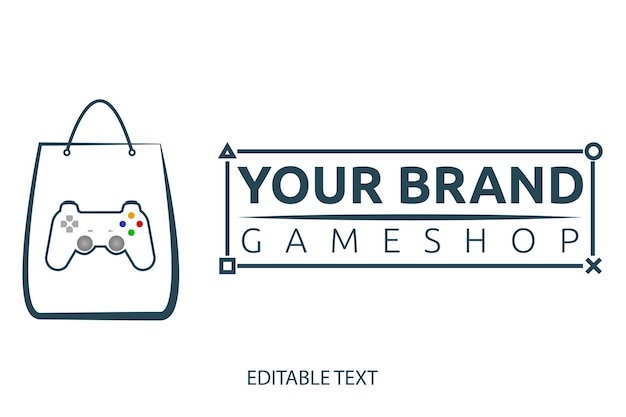 Vector eenvoudig logo voor game store