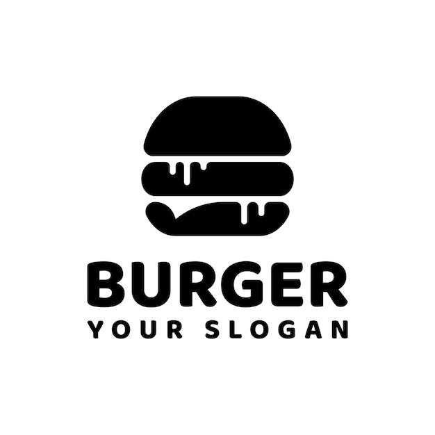 Vector eenvoudig logoontwerp voor hamburgers