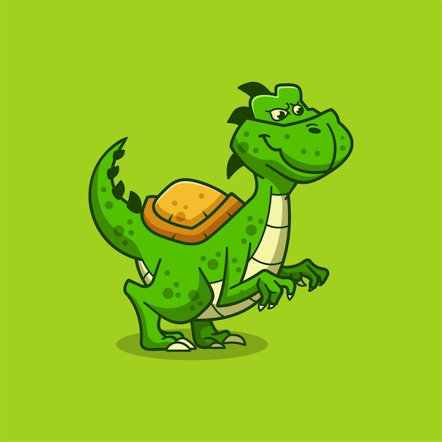 eenvoudig mascotte logo dinosaurus karakterontwerp