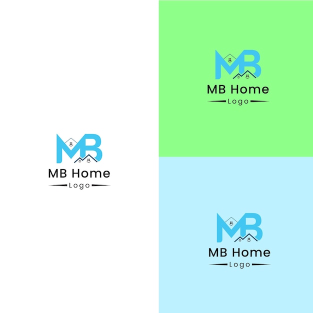 Eenvoudig MB Home-logo-ontwerp voor uw bandbedrijf