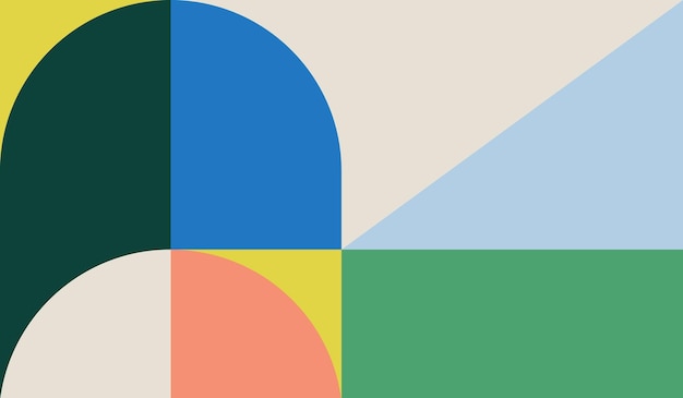 Eenvoudig met vintage kleuren vormen geometrisch vector achtergrondontwerp