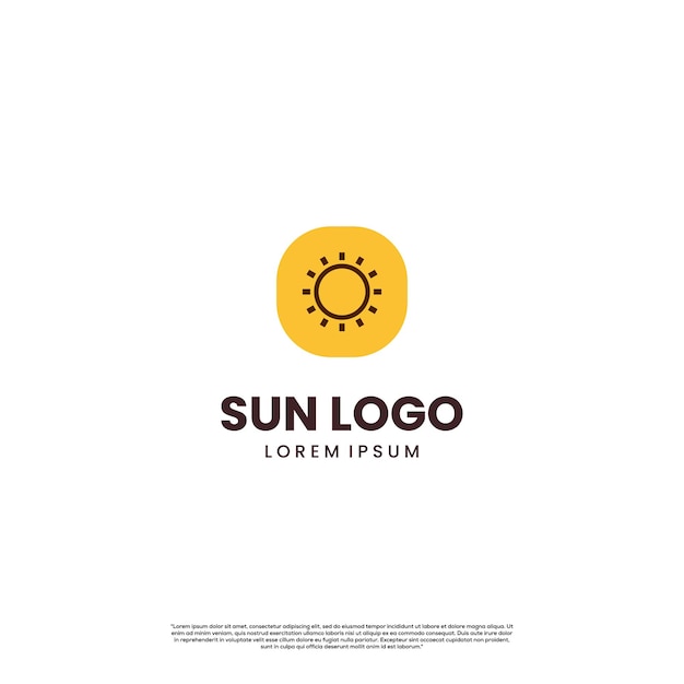 Eenvoudig minimalistisch zon-logo ontwerp modern concept