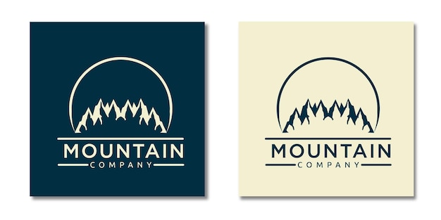 Eenvoudig modern berglandschapslogo