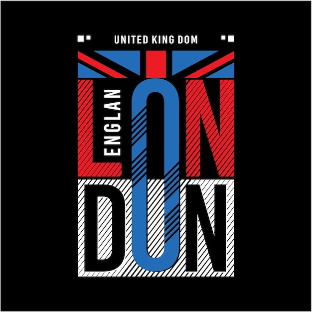 Eenvoudig ontwerp Londen Engeland typografie premium vector