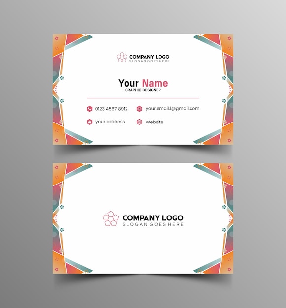 Eenvoudig ontwerp mockup naam en identiteitskaart 10