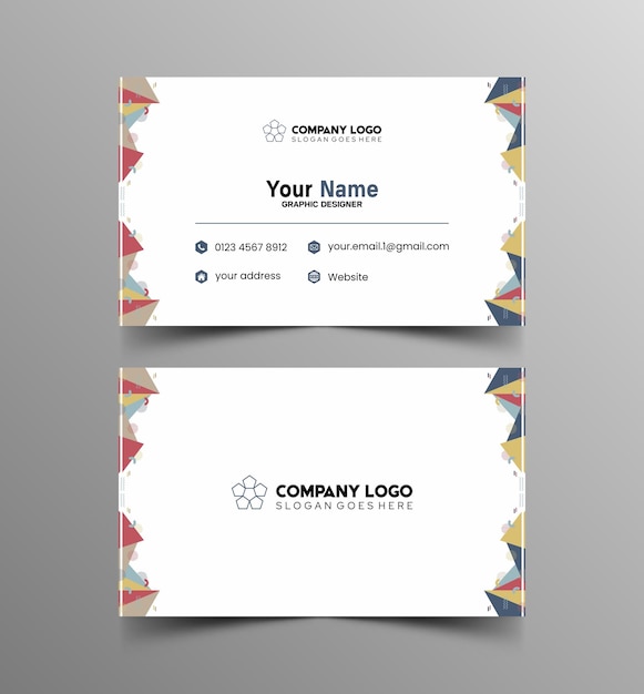 Eenvoudig ontwerp mockup naam en identiteitskaart 10