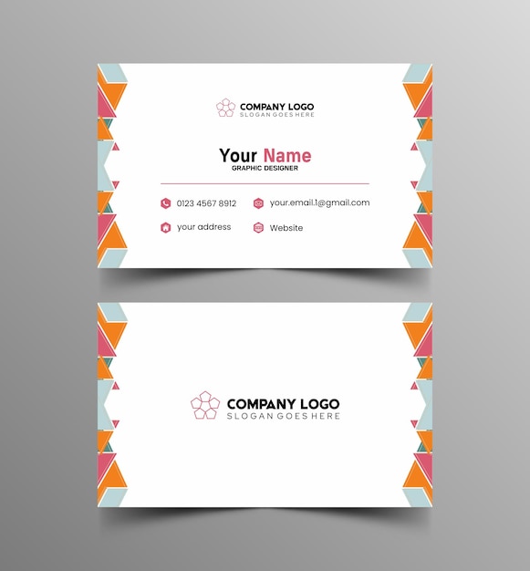 Eenvoudig ontwerp mockup naam en identiteitskaart 10