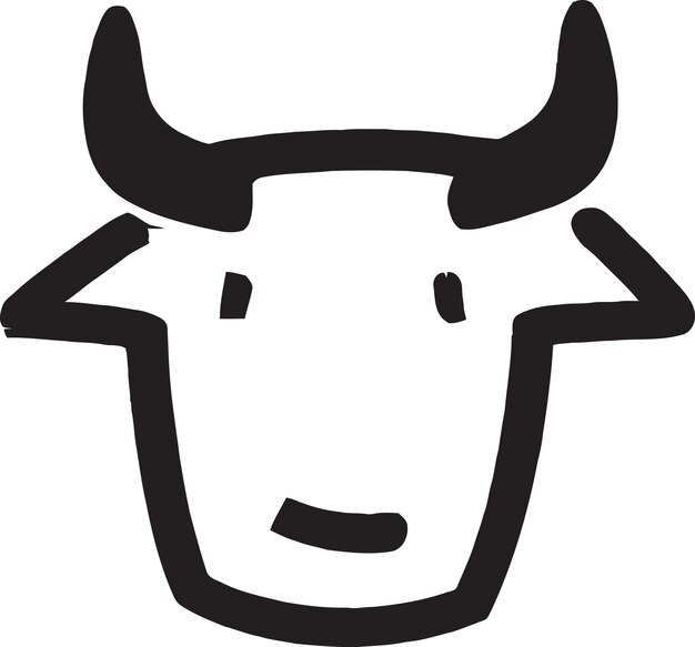 Eenvoudig ontwerp van het Buffalo-logo voor het merk Gezondheid en Welzijn