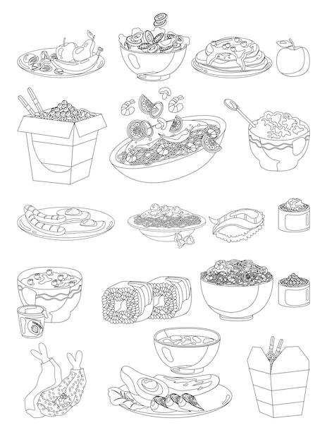 eenvoudig ontwerpconcept voedselschets