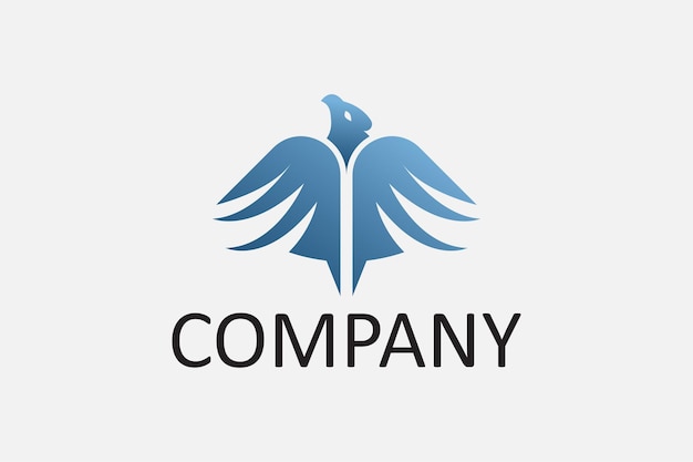 Eenvoudig ontwerpconcept voor de logo van de adelaar