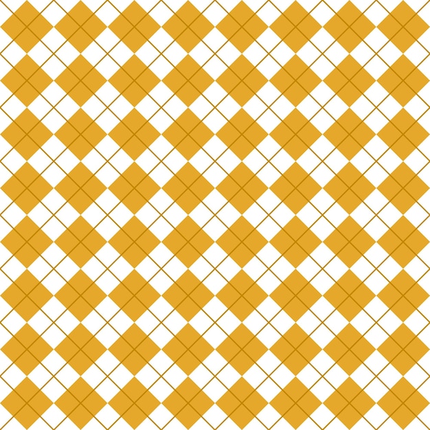 Eenvoudig Oranje En Wit Naadloos Argyle-patroon