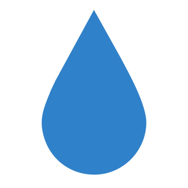Vector eenvoudig pictogram van een druppel