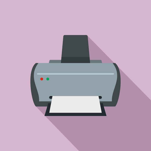 Eenvoudig printerpictogram Vlakke afbeelding van eenvoudig printer vectorpictogram voor webdesign