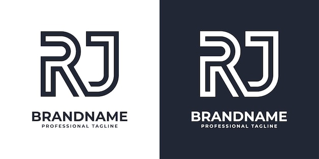 Eenvoudig rj monogram logo geschikt voor elk bedrijf met rj of jr initiaal